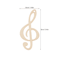 thumbnail image 4 of 10 Pcs Découpes en Forme de Note de Musique Tranches de Bois Non Finies Pièces de Bois DIY Décors, 4 of 5