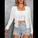 thumbnail image 4 of Chaqueta Cárdigan de Punto con Cuello en V y Larga para Mujer, Suéter Chal de Punto Sin Botones. XL, 4 of 8