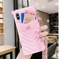 thumbnail image 3 of Compatible with iPhone 12 Mini Wallet Case with Crossbody Strap Lanyard Neck Strap Credit Card Holder with Purse Handbag Shoulder Strap Silicone Rubber Soft Protection Cover 5.4 inch Pink, 3 of 14