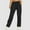 Black, variant on GTEYOIJN Solid Color Pocket Drawstring Sweatpants for Ladies Lounge Pants Women Ladies' Tunic Sweatpants Sweatpants High Waist Yoga Sports Belt Pocket