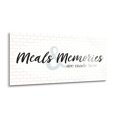 thumbnail image 2 of Meals Memories Made Here White Tile Aqua 36 x 18 Glass Wall Hanging Sign, 2 of 3