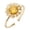 Gold, variant on Stylish Personality Sunflower Zircon Ring Sweet Flower Opening Ring Daughter Rings With Beads Spinning Rings Women Gifts