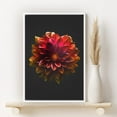 thumbnail image 2 of PixonSign Framed Canvas Print Wall Art Red And Yellow Dahlia Close-Up Botanical Plants Photography Realism Farmhouse/Country Colorful Multicolor Ultra for Living Room, Bedroom, Office - 16"x24" White, 2 of 5