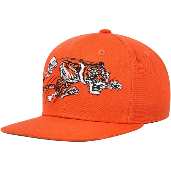 Youth Mitchell & Ness Orange Cincinnati Bengals Gridiron Classics Ground Snapback Hat