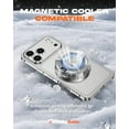 thumbnail image 4 of Ultra-Thin Metal Bumper Case with Lens Protector & GripRing Phone Stand for iPhone 17, Silver, 4 of 6