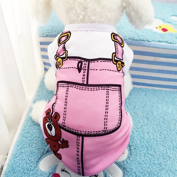 Nkmbld Dog Clothes Soft Breathable Pet Sleeveless Vest, Summer Sun Protection Cooling Puppy Clothes for Small Dogs Cats Teddy Bichon and Poodle