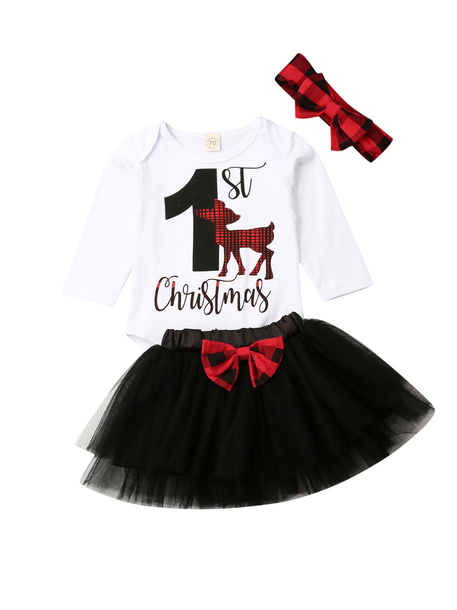 US 5PCS Valentine's Day Kids Baby Girl Short Sleeve Romper+Tulle Skirt Clothes