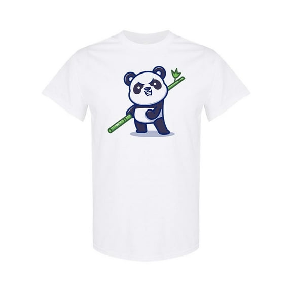 Cute Panda With Stick T-Shirt Men -Image by Shutterstock, Male 3X-Large