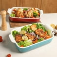 thumbnail image 6 of Sweejar Porcelain Baking Dish, Rectangular Bakeware Lasagna Pan, Casserole Dish for Daily Use, 13*9.6 inch ,Gradient Blue, 6 of 6