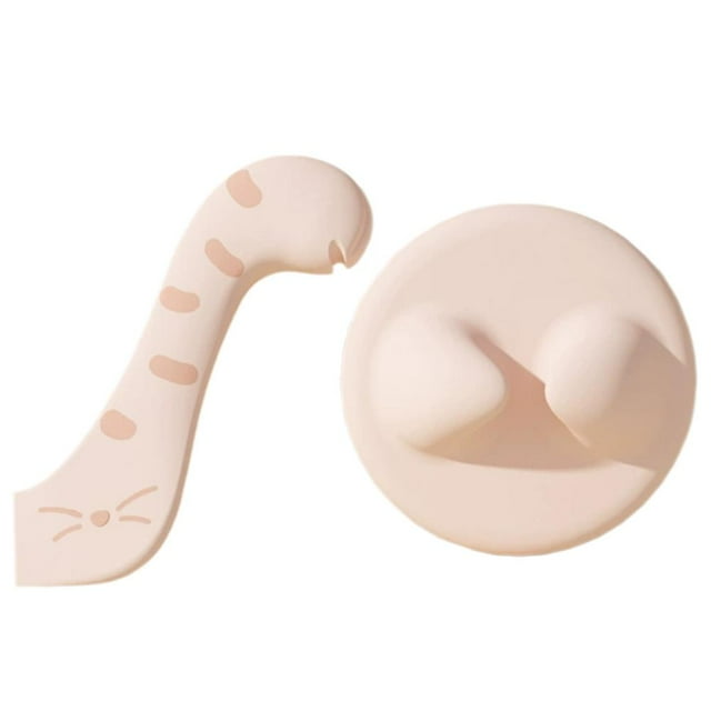 Daily Mix Store Pet Can Opener Set - Ergonomic Non-Slip Handle, Includes 1 Canning Spoon 1 Can Lid, Cute Paw Shape Cat Spoonsfor Daily Pets Dogs Cats Feeding