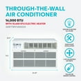 thumbnail image 3 of Arctic Wind New 14,000 BTU 700 Sq ft 230V Through the Wall Air Conditioner with Supplemental Heat, 3AWTWH140002A, 3 of 11