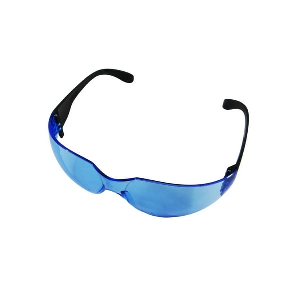 Wraparound Eyewear Safety Glasses, Anti Scratch Protective Polycarbonate Blue Lens 144 Pieces