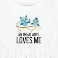 thumbnail image 4 of Inktastic Owls My Great Aunt Loves Me Girls Baby Dress, 4 of 5