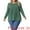 Green, variant on DARING DIVA Women's Plus Long Sleeve Pleated Crew Neck Blouse 1X Orange