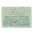 thumbnail image 1 of Saying Cutting Board, My Love Deep as the Ocean Text Sketchy Sea Clouds Birds and Anchor, Decorative Tempered Glass Cutting and Serving Board, in 3 Sizes, by Ambesonne, 1 of 2