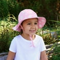 thumbnail image 3 of JAN & JUL Girls' Cotton Sun-Hat, Size Adjustable Summer Floppy Hat for Babies ((S: 0-6 Months, Pink Daisy), 3 of 7