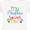 thumbnail image 4 of Inktastic My Pawpaw Loves Me Boys or Girls Long Sleeve Baby Bodysuit, 4 of 5