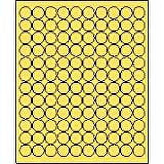 3/4" Round Pastel Yellow Labels for Laser Printers, Inkjet Printers or Copier Machines. (GLC075PY)