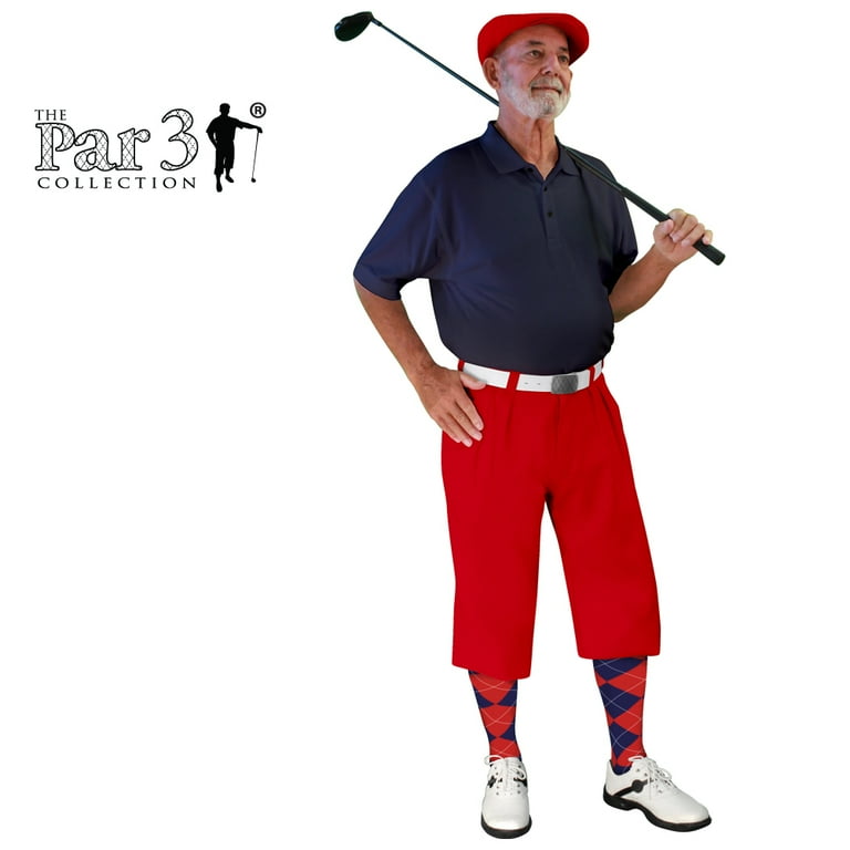 Red Microfiber Golf Knickers Plus Fours) for Men 56