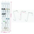 thumbnail image 5 of OUNONA Hanging Door Shoe Storage Organizer with 24 Pockets, Multi-Purpose Cloth Bag for Shoes, Keys, Phones, and Small Items - White, 5 of 7