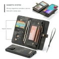 thumbnail image 3 of Allytech Galaxy A52 Case, A52 5G Case Wallet, 2 in 1 Detachable Magnetic Back Cover Zipper Multiple Cards Holder Flip Folio Wallet Protection Case Cover for Samsung Galaxy A52 5G, Black, 3 of 9