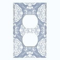 thumbnail image 2 of Metal Light Switch Plate Cover Mandala Gray White Floral Pattern Damask MDL077, 2 of 13