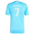 thumbnail image 3 of Men's adidas Originals Rodrigo De Paul Blue Inter Miami CF 2025 Third Replica Player Jersey, 3 of 3