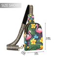 thumbnail image 2 of FORMRS Womens Crossbody Sling Bag Travel Daypack Shoulder Chest Backpack, Flamingo Floral Pattern, 2 of 7