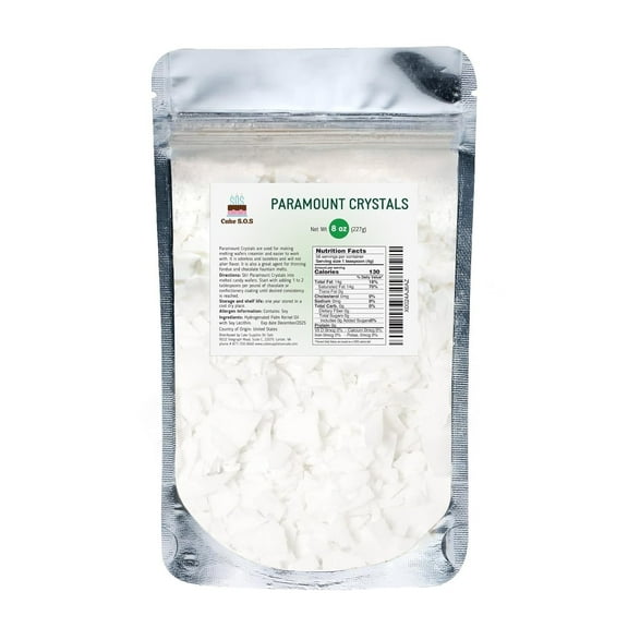 Paramount Crystals for Melting Chocolate, Carob, Candy Melts & Yogurt Coatings (8-ounces Bag)