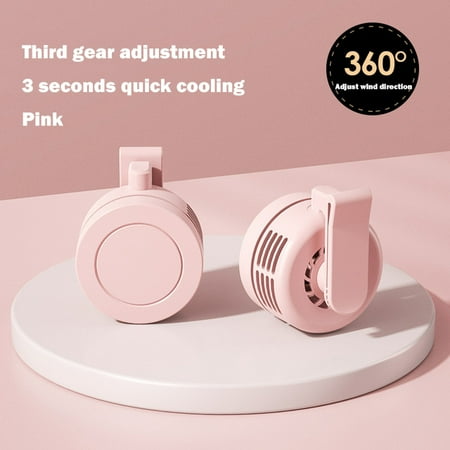 

OLOEY Mini Clip Fan Air Cooling Conditioning Portable USB Rechargeable Hanging Neck Waist Vaneless Outdoor Home Small Air Cooler Fan