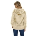 thumbnail image 4 of Lava Women's Fuzzy Hoodies Sport Pullover Hoodie Athletic Cozy Oversized Pockets Hooded Sweatshirt Fleece Hoodies Cream 2XL, 4 of 9