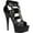 Black PU/Black, variant on Women's Pleaser Delight 658