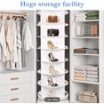 thumbnail image 5 of 360 Degree Rotating Shoe Rack 7 Tier Spinning Shoe Tower Carousel Storage Round Shoe Rack Vertical Handbag Organizer for Closet White Finish Space Saving, 5 of 7