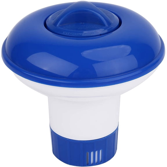 MUMQAQ Hot Tub Spa Pool Chlorine Bromine Chemical Floating Dispenser Blue with White Premium Automatic 1-Pack 4.72 x 1.85 x 4.64 Inch