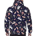 thumbnail image 7 of Wukai Retro Rabbit Flower Print Men Hoodies Fleece Sweatshirts Long Sleeve Sweaters Pullover Fall Outfits Winter Clothes-Medium, 7 of 7
