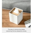 thumbnail image 3 of Yamazaki Home Tissue Box Cover - Square, Ash, Steel, Lid, No Assembly, 3 of 7