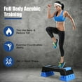 thumbnail image 2 of Goplus Aerobic Exercise Stepper Trainer W/Riser Adjustable Height 5''- 7''- 9'' Blue, 2 of 10