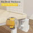 thumbnail image 2 of Clamp-on Desk Pegboard,Desk Side Storage,Steel Privacy Panel,No Drill Side Desk Organizer with Pen Holder,Table Side Organizer Laptop Holder for Office and Home (White), 2 of 12