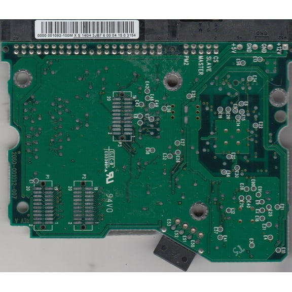 WD600BB-75CAA0, 0000 001092-100M, WD IDE 3.5 PCB