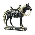 thumbnail image 4 of Estatua de caballo, adorno decorativo para mesa, regalo de cumpleaños, artesanía, figura de resina, escultura para decoración del hogar, estantería, Negro, 4 of 8