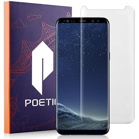 Poetic Premium Edge-to-Edge Full Coverage [Case Friendy] Tempered Glass Screen Protector for Samsung Galaxy S8