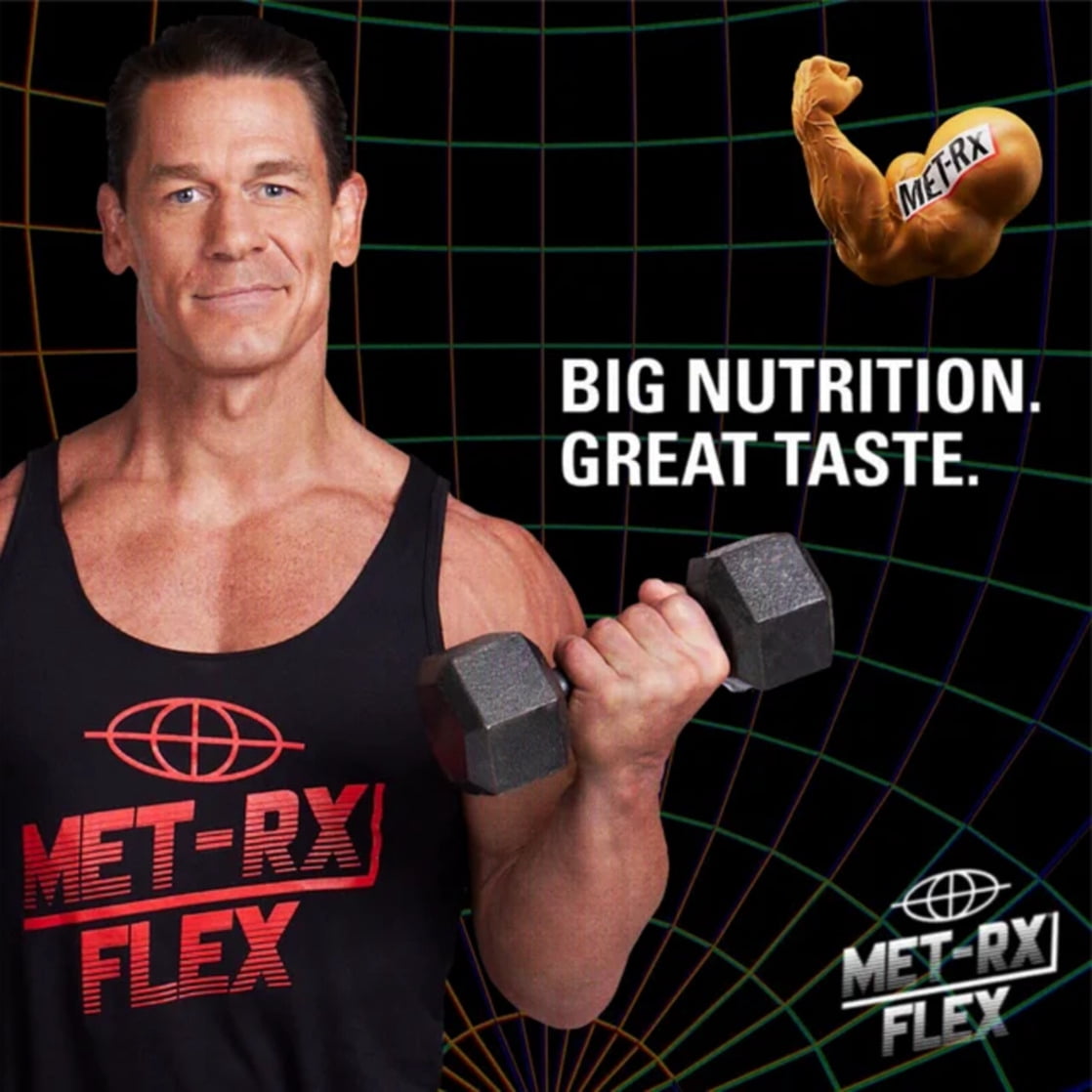 MET-Rx Big 100 High Protein Meal Replacement Bars, Iced Cinnamon Oat Granola, 28g Protein, 3.52 oz, 4 Count