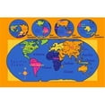 thumbnail image 1 of Sintechno SA-WORLD57 World Map Area Rug, 5 x 7 ft., 1 of 1