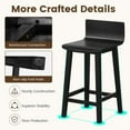thumbnail image 4 of Topcobe Wood Bar Stools Set of 2 with Solid Back and Seat, Modern Furniture for Living Room-Black, 4 of 9