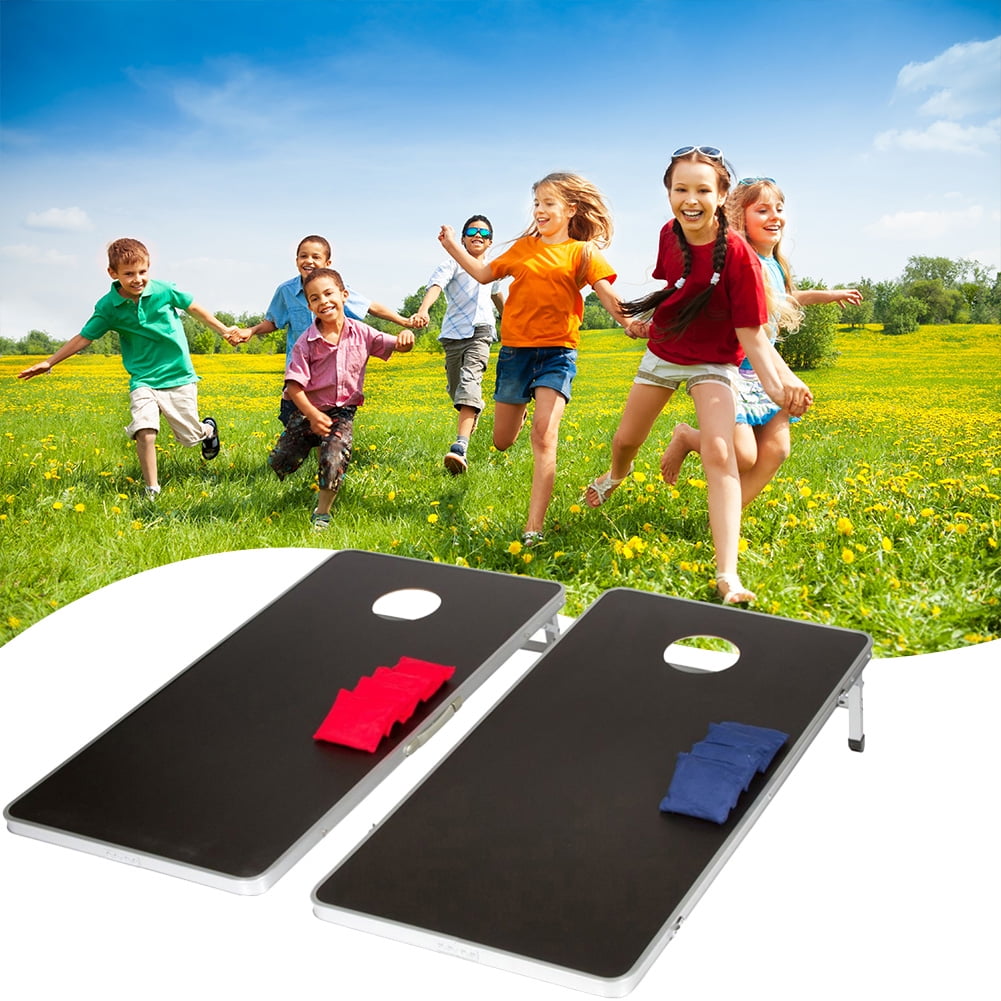 Yucurem Portable Bean Bag Toss Cornhole Game Set of 2 Boards and 8