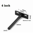 thumbnail image 2 of 2Pcs 4" Wall Floating Shelf Support T-Shaped Heavy Bracket Furniture Connector, 2 of 6