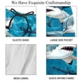 thumbnail image 4 of luoweisi Men's Beach Shorts Quick Dry Swim Trunks with Mesh Lining Shark L, 4 of 5
