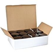 Vivaplex, 12, Amber, 4 oz Round Glass Jars, with Inner Liners and Black Lids