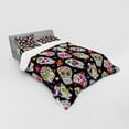 thumbnail image 3 of Ambesonne Sugar Skull Bedding Set 3 Pcs, Mexico Themed Design, Twin XL, Multicolor, 3 of 3