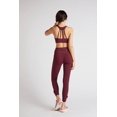 thumbnail image 4 of Setis Strappy Sports Bra - Burgundy, 4 of 5